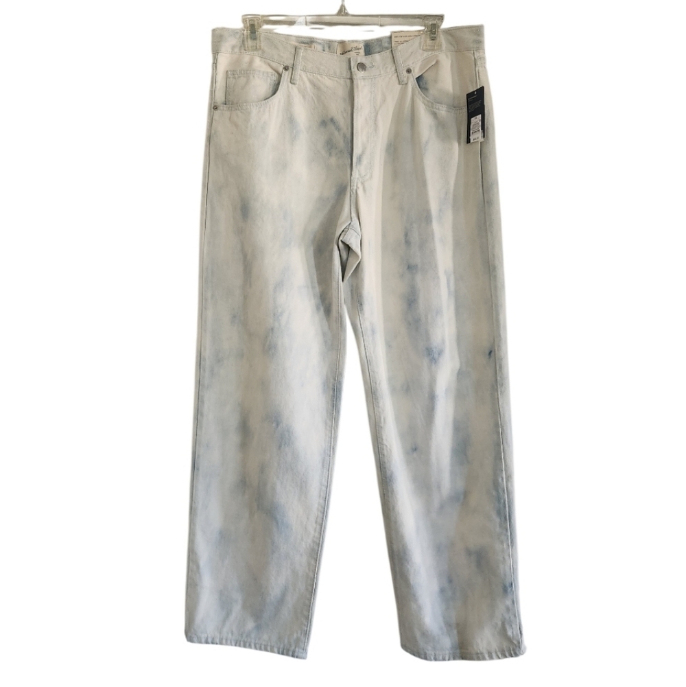 Light Wash Tie-Dye Style 90's Baggy Jean Sz 14 Nwt